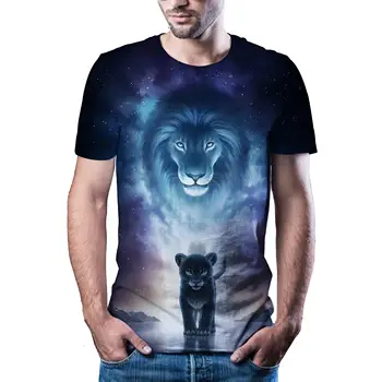 Nova Majica s kratkimi rokavi Moški 'S High-Quality moška T-Shirt Kratek Sleeved 3d Znak Živali Tiskanja moška T -Shirt Lep Modni T -Shirt