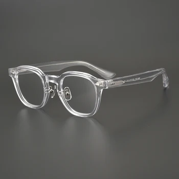 Vintage Kvadratnih Acetat Recept Očala Moški Ženske Optična Očala za Kratkovidnost Okvir Luksuzne blagovne Znamke Pregleden Očala KC-60
