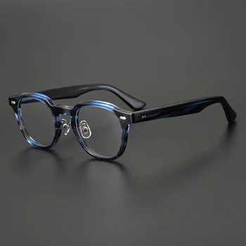 Vintage Kvadratnih Acetat Recept Očala Moški Ženske Optična Očala za Kratkovidnost Okvir Luksuzne blagovne Znamke Pregleden Očala KC-60