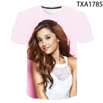 Poletje 2021 Ariana Grande 3D T-shirt Priložnostne Ulične Fantje in Dekleta Moda za Moške Dekleta Otrok Natisnjeni T-shirt Vrhovi Kratek