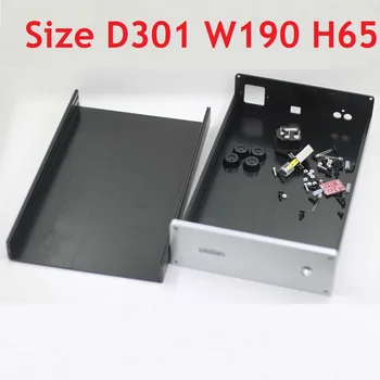 Velikost D301 W190 H65mm DAC Ojačevalnik Primeru Aluminijasto Ohišje Napajanje DIY Primeru DAC Dekoder Lupini Ohišje WA10