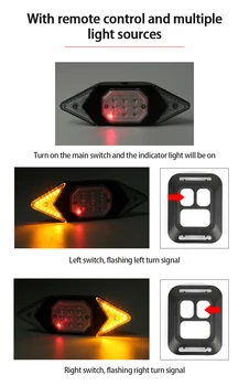 Smart Kolo Svetlobe USB Polnilna LED Kolesarjenje Varnost opozorilna Lučka za Brezžični Daljinski upravljalnik Izposoja smerokaze Rep Svetlobe