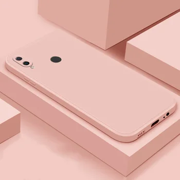 Za Huawei Nova 3i Mehko TPU Silikon Zaščitni Kvadratnih Primeru Telefon Preprosto Purea Barve Hrbtni Pokrovček Fundas