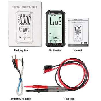 4.7-palčni LCD-Zaslon Smart Digitalni Multimeter Samodejno + Ročno Merjenje Odpornosti Kapacitivnost Diode Temperatura Pogostost Test