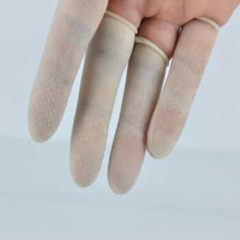 100 kozarcev/veliko Nail Art Latex Gume Zaščitna Antislip Prstov Rokavice iz Lateksa, Gume Prst Posteljice Antistatic Rokavice Debelo