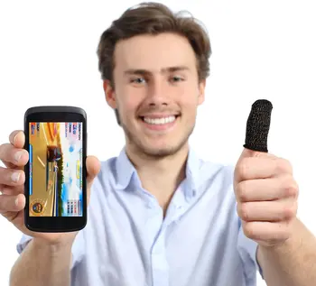 5 Parov Gaming Prst Rokav Dihanje Roke Za Igre Anti-Znoj Zaslon Na Dotik Prsta Posteljice Kritje Občutljive Mobilne Dotik