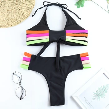 2021 Seksi Micro Mini Bikini Ženske Kopalke Visoko Izreži Niz Push Up, Plavanje Obleko Za Ženske Kopalke