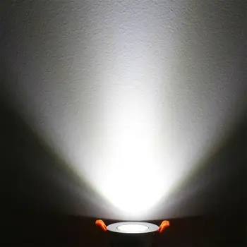 10pcs Zatemniti LED COB Vgradne Stropne Downlight Black 3W Spot light Svetilka Ekvivalent 30W Žarnica +Voznik 110V 220V