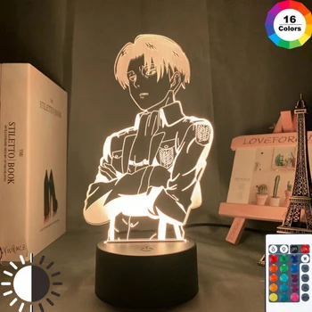 Led Nočna Lučka Anime Napad Na Titan Slika Lučka 3D Novost Osebi Za Festival Vzdušje Spalnica Dekor Indie Otrok Darilo za Rojstni dan
