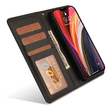 Luksuzni Usnjena torbica za Iphone 12 11 Pro XS MAX Mini XR X Primeru Za Iphone 6 6S 7 8 Plus SE 2020 Split Zložljiva Flip Denarnice Kritje Primera
