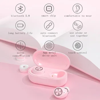 TWS Brezžične Bluetooth Slušalke Slušalke Športne Slušalke Stereo Čepkov Z Mic Za Xiaomi iPhone Samsung Huawei Oneplus OPPO