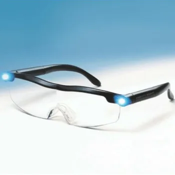 Diamond Slikarstvo Vezenje LED s svetlobo in anti-modra svetloba razsvetljava obravnavi očala USB polnilne zoom obravnavi očala