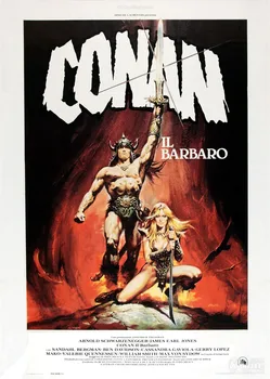 Vroče Redkih film Conan Barbar 1982 Umetnosti SVILE PLAKAT Wall Art Doma Dekorativno slikarstvo