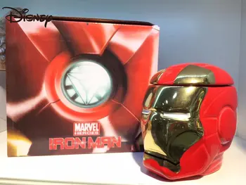 Disney Iron Man Skodelice Vode Pokal Skodelico Kave Keramični Vrč z Ročajem in Pokrovom Darilo Pokal