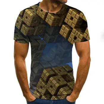 2020 Tri -Dimenzionalni Vortex Moški Tshirt 3d Tiskanih Poletnih O-Vratu Vsakodnevno Casual Smešno Majica s kratkimi rokavi