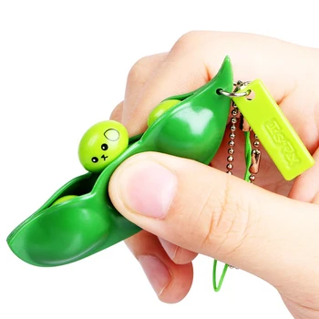 Fidget Bean Igrača Izraz na Obrazu Grah Igrače iz soje Stisnite Keyring Stres Lajšanju Keychain za Avtizem, ADHD Anksioznost Otroci#38