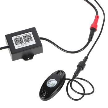 4pcs 12V RGB LED Rock Luči Brezžični pod Nadzorom Glasbe Utripa IP67 Neprepustna za Jeep Off Road SUV Tovornjak