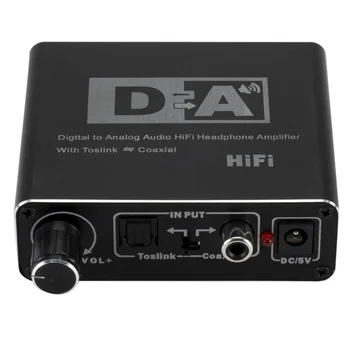 PzzPss HIFI DAC Amp Digitalno Analogni Avdio Pretvornik Dekoder 3.5 mm AUX Ojačevalnik RCA Adapter Toslink Optični Koaksialni Izhod