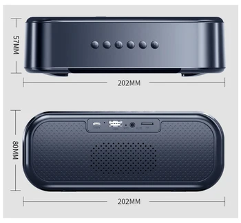 Stereo Speaers LED Zaslon Smart Vzdušje lahki Prenosni Brezžični Bluetooth Zvočniki Bass Podpira TF Kartice AUX USB UK