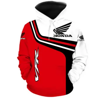 2021 Novo motorno kolo Honda Racing Moški pulover s kapuco Sweatshirts 3D Digitalni Tisk Kapičastih Pulover Modna Jakna Priložnostne Šport