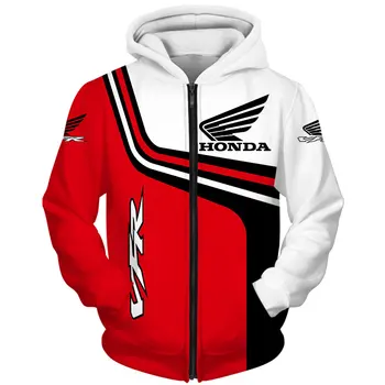2021 Novo motorno kolo Honda Racing Moški pulover s kapuco Sweatshirts 3D Digitalni Tisk Kapičastih Pulover Modna Jakna Priložnostne Šport