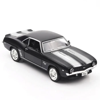 1:36 Obsega Camaro 1969ss Šport Modela Avtomobila Diecast Vozila, Igrače Vroče dirkalnika, S Kolesi, Potegnite Nazaj Zlitine Auto Igrača Darilo Za Fanta