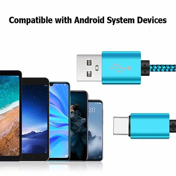Za Samsung galaxy občutek, 2 A51 A71 A30S A21S A40 A50 A70 A20 S8 Telefon USB tip C Kabel Podatkov Polnilnik, Kabel 1M 2M Hitro Polnjenje Žice