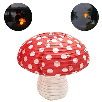 Veliko Gob Oblikovan Papir Luči za Rojstni dan Dekor Visi 3D Mushroo