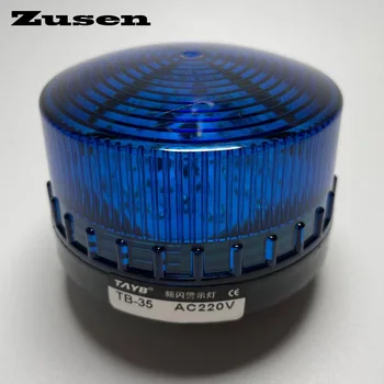 Zusen TB35-B 12v 24v 110v 220v Modra Varnostni Alarm Strobe Signal opozorilna Lučka indikatorska Lučka majhne Utripajoča Svetloba