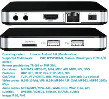 10PCS/Veliko Linux TV Box TVIP 605 4K UHD 2.4/5 G WiFi S905X 1G 8G Set top box IPTV Polje tvip605 Dvojni Sistem proti 605 H2.65 Linux Tv box
