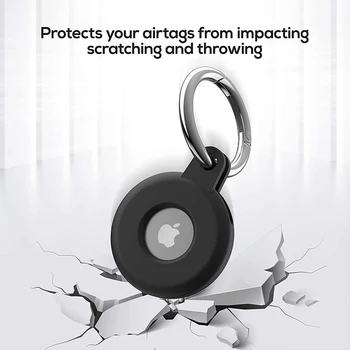 Silikonska Zaščitna torbica Za AirTag Zakleniti Odkritelj ( Lokacija Tracker ) 2021 Anti-Scratch Anti-Izgubil Zaščitni Pokrov z Keychain
