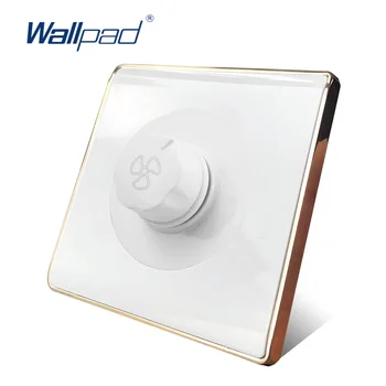 Wallpad Hitrosti Ventilatorja Regulator Gumb Gumb Stenska Stikala za Luč Bela PC Plošča Za Dom 220V 450W