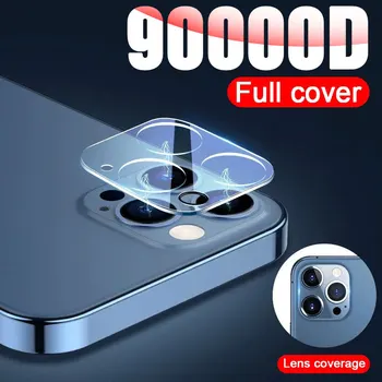 90000D Luksuzni Nazaj Objektiv Kamere Zaščita Za iPhone 12 11 Pro Max Kaljeno Steklo Za 12 Mini Original Objektiv Zaščitno folijo