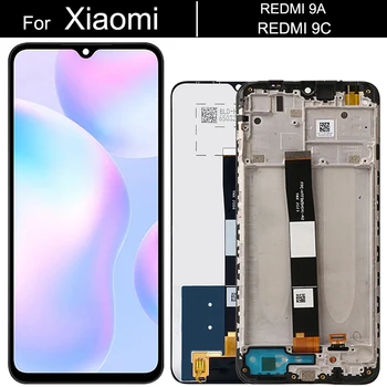 Novo za Xiaomi Redmi 9A/ 9C lcd-zaslon Računalnike montaža Z Okvirjem za Redmi 9c zaslona Zamenjava rezervnih Delov 6.53