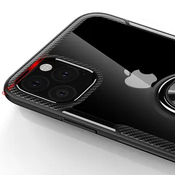 Luksuzni Pregleden S Prstom Obroč Ohišje Za iPhone Mini 12 12 11 Pro MAX X XS XR 7 8 6s plus Magnetni Nosilec Shockproof Pokrov