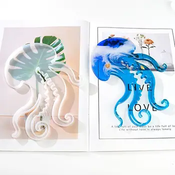 6Pcs/Set Morsko Življenje Rib Kitov Hobotnica Želve DIY Čaj Pladenj Mat Silikonsko Plesni
