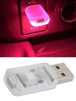 3PCS Avto LED vzdušje svetlobo, dotik, zvok nadzor dekorativne luči USB učinek svetlobe vžigalnik Avto Dekorativne Svetilke Trakovi