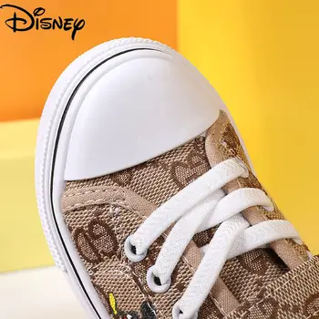 Disney Moda Mehko-soled Dihanje Non-slip Ravno Čevlje Preprosto Srčkan Risanka Trdnih soled Otrok Krpo Čevlji