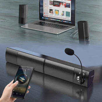 Snemljiv Računalnik, Zvočniki Doma Bluetooth Music Box Bas Surround Sound Bar Subwoofer za Prenosni RAČUNALNIK Multimedia-Zvočnik