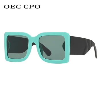 OEC CPO Prevelik Buljiti Kvadratnih sončna Očala Ženske Moški Modni Oranžno Sonce Očala Ženski Odtenki Očala Gafas Oculos De Sol UV400