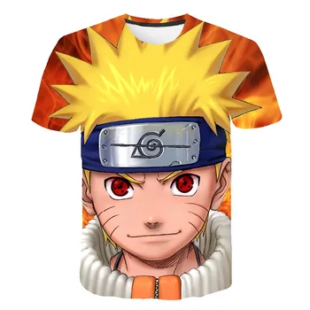 4-14T Japonski Anime kul fant dekle Narutos natisni T-shirt poletje manga tshirt kratkimi rokavi, unisex modna otroška oblačila