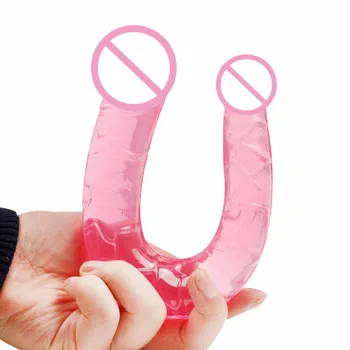 Prilagodljiv Dvojni Dildo Mehkega Jelly Vibrator za Ženske, Lezbijke, Vaginalne Končalo Dong G spot Vibrator Umetni Penis Seks Odraslih Izdelki