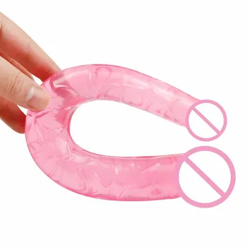 Prilagodljiv Dvojni Dildo Mehkega Jelly Vibrator za Ženske, Lezbijke, Vaginalne Končalo Dong G spot Vibrator Umetni Penis Seks Odraslih Izdelki