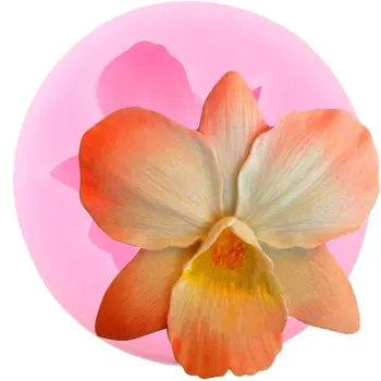 3D Cvet Silikonsko Plesni Orhideja Rose Plumeria Fondat Plesni DIY Torta Dekoraterstvo Orodja Cupcake Pokrivalo Čokoladni Bonboni, Gline Kalupi