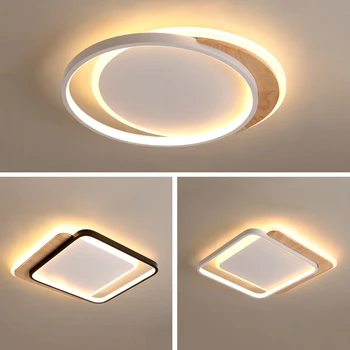 Sodobni LED Lestenci Zatemniti svetil za dnevno Sobo, Spalnica Črne Barve Ohišje Aluminija Dropshipping Razsvetljave v Zaprtih prostorih Napeljave