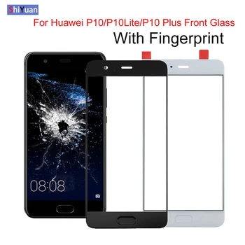 Sprednji Zunanji Zaslon Steklo Objektiv s čitalcem Prstnih za Huawei Vzpon P10 P10 Plus/ Nova Lite / P10 Lite LCD, občutljiv na Dotik Zamenjava