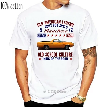 Zabavne majice Letnik Ameriški Avto Ranchero Graphic T-shirt Mens Tee Majica T Srajce Moda