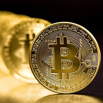 1PCS Ustvarjalne Spominek Pozlačen Bitcoin Kovanec Zbirateljske Veliko Darilo Malo Kovanec Art Collection Fizično Zlato Priložnostni Kovanec