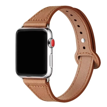 Pravega Usnja zanke pasu Za Apple watch 38 mm 42mm iWatch 5 band 44 mm 40 mm Slim zapestnica trak Apple watch 3/4/2/1 40 44 38 mm