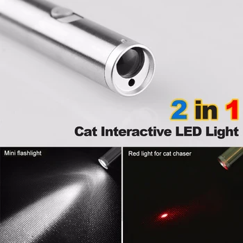 Mačka Ima Igrača 2-v-1 Svetilka Smešno Pet Interaktivnih LED Luči Kazalec Usposabljanje Orodje Trajne Hišnih Mačk Uresničevanje Smešno Igrače